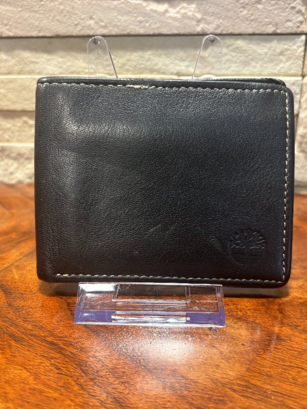 Timberland Men's Blix Leather Passcase Wallet Black Bifold Slim Flip ID